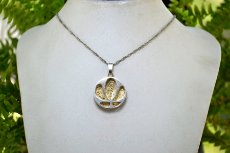 Lant argint pandant argint modernist design abstract brutalist atelier german [2]