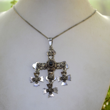 Lant argint vintage cruce Yalalag onix Oaxaca A Vintage Collection [2]