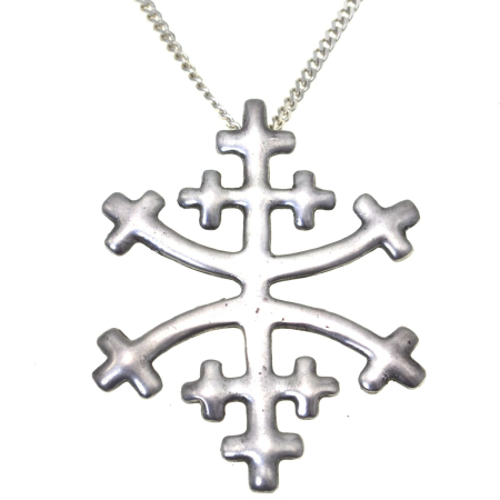 Bijuterii de colectie - Lant argint vintage cu cruce scandinava Gispert Dunker A Vintage Collection