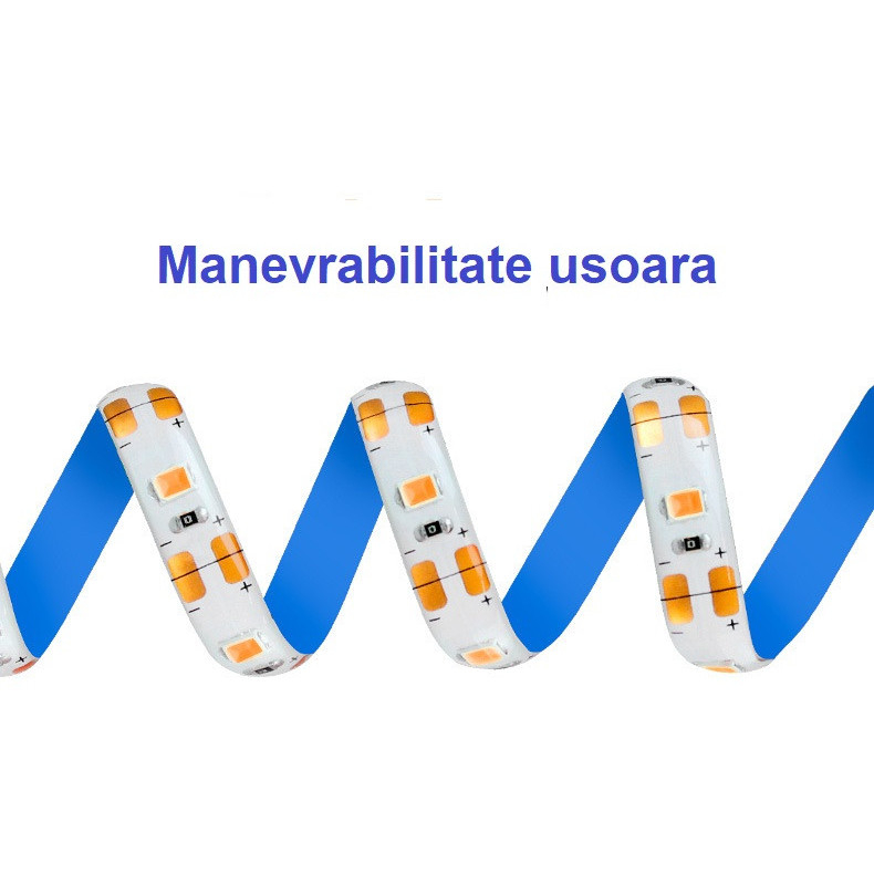 Banda led pentru cresterea plantelor, lumina roz-violet, rezistenta la apa, conectare usb, fixare prin lipire, 3 metri, 180 leduri [7]