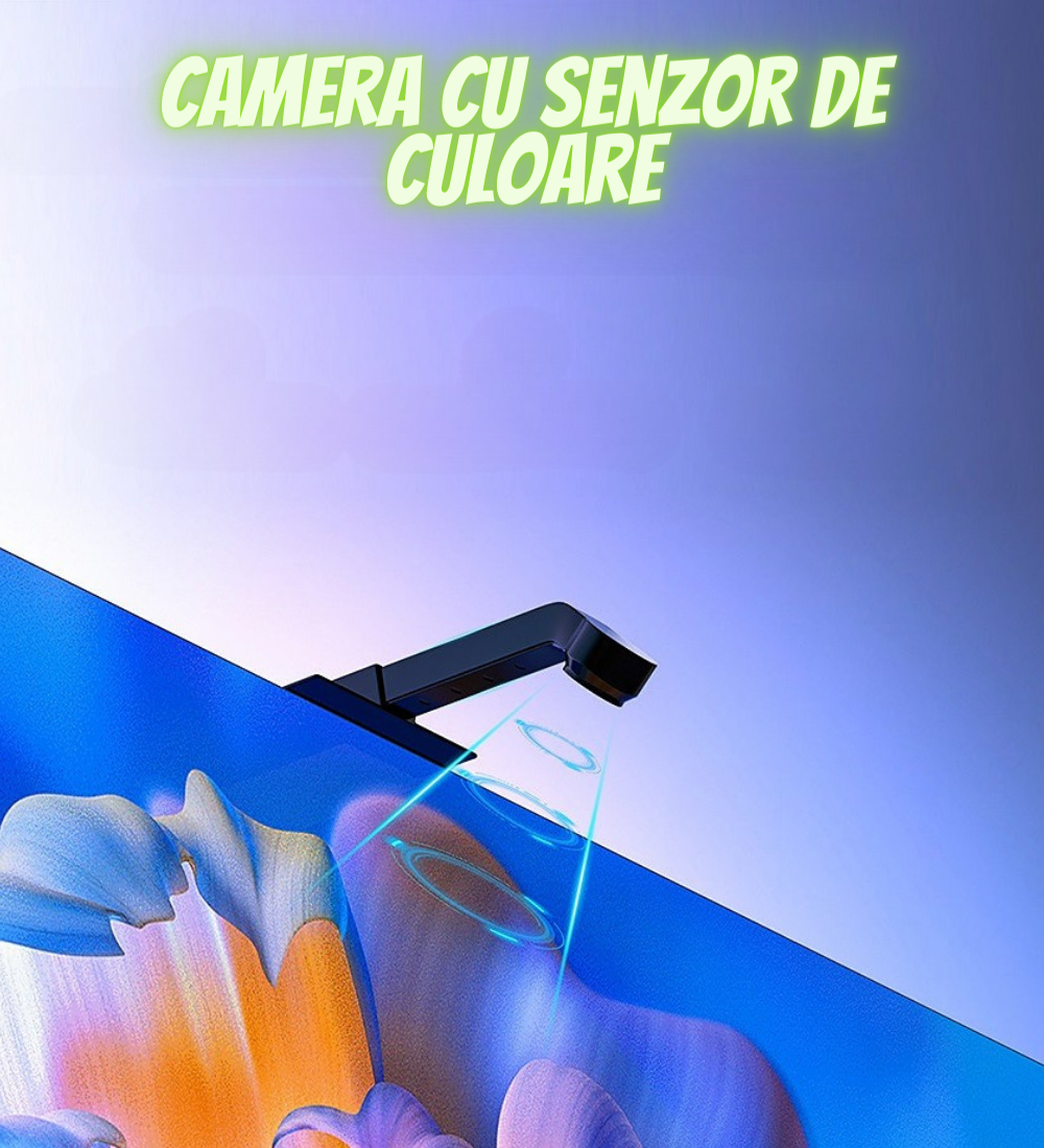 Banda led RGBIC inteligenta pentru TV AxaCube, TV Backlight, compatibil 70-85 inch, camera cu senzor de culoare, bluetooth, control prin aplicatie si telecomanda [5]