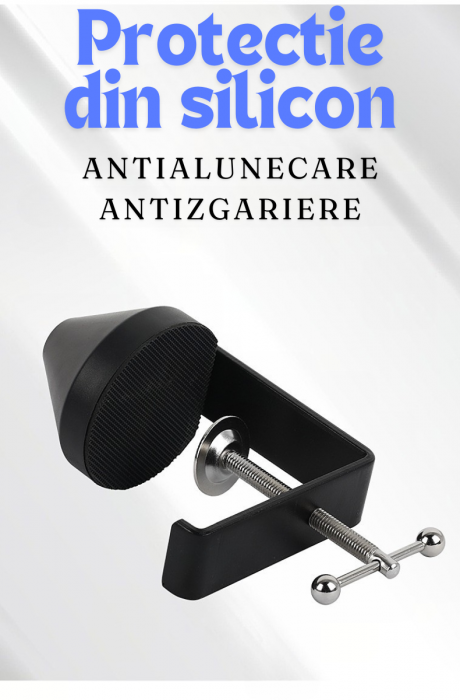 Brat pentru microfon AxaCube®, suport reglabil, rotatie 360°, greutate suportata 1.5 kg, negru [6]