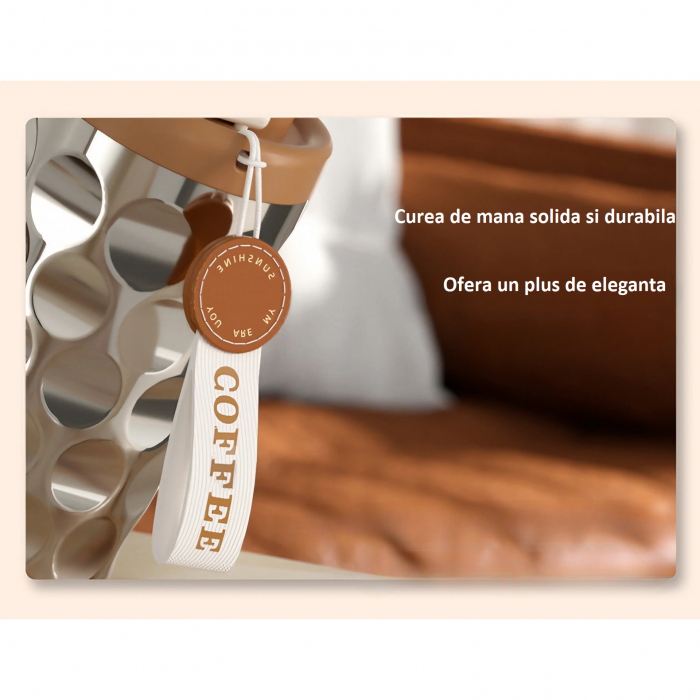 Cana termos AxaCube®, pentru cafea, capuccino, 410 ml, interior otel inoxidabil 316 captusit cu strat ceramic, izolare termica multistrat cu vacuum, ecran afisare temperatura, argintiu [3]