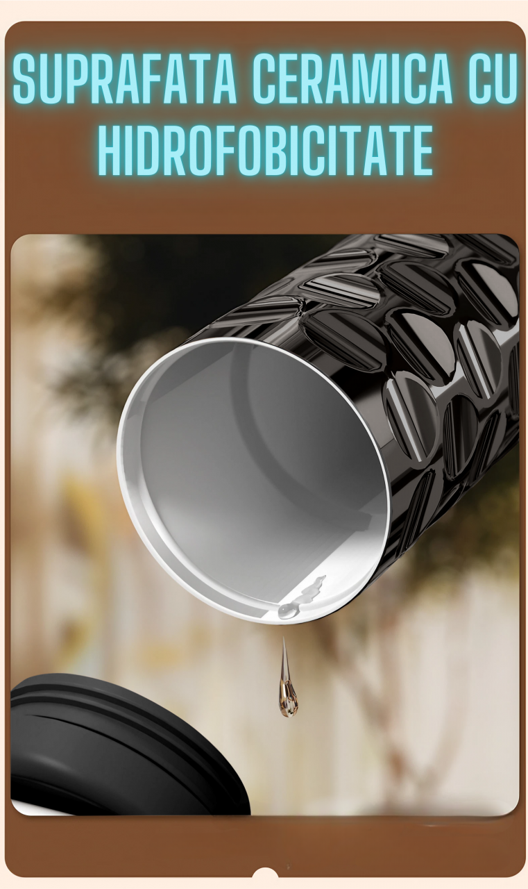 Cana termos AxaCube®, pentru cafea, capuccino, 410 ml, interior otel inoxidabil 316 captusit cu strat ceramic, izolare termica multistrat cu vacuum, ecran afisare temperatura, gri inchis [3]