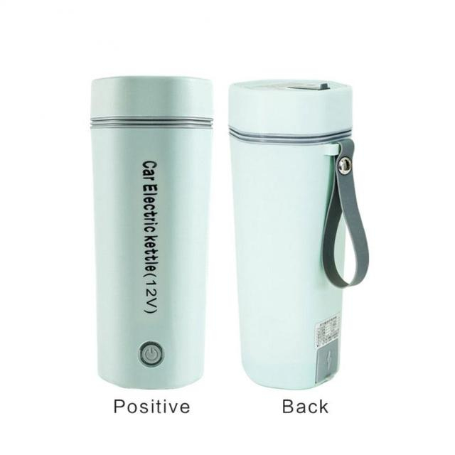 Cana termos electrica AxaCube®, pentru masina, alimentare priza auto 12v, interior inox 304, izolare termica cu vid, capacitate 350 ml, verde [2]