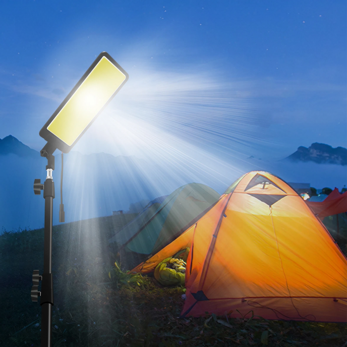 Kit nocturna AxaCube® ,lumina led portabila pentru pescuit, camping, drumetii, 12 V, 47 W, 4600 lumeni, trepied cu brat telescopic ajustabil, control prin telecomanda, rezistent la apa IP67 [9]