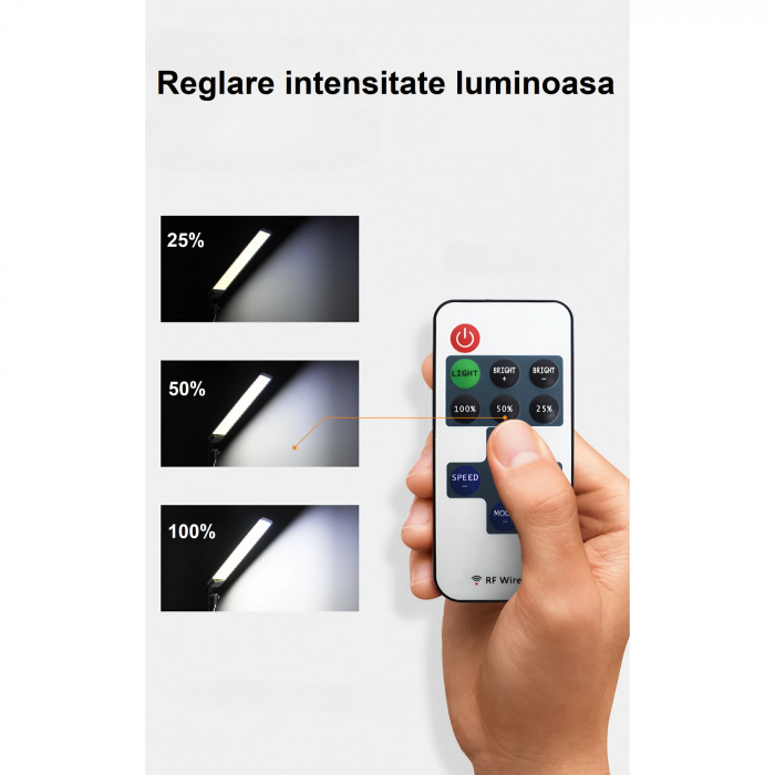 Kit nocturna AxaCube® ,lumina led portabila pentru pescuit, camping, drumetii, 12 V, 47 W, 4600 lumeni, trepied cu brat telescopic ajustabil, control prin telecomanda, rezistent la apa IP67 [6]