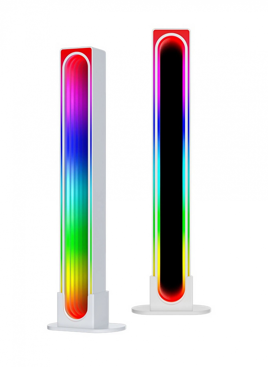 Set 2 lampi led RGB AxaCube pentru gaming, efect 3D, lumina ambientala, sincronizare sonora, control prin telecomanda si aplicatie, conectare usb, alb [1]