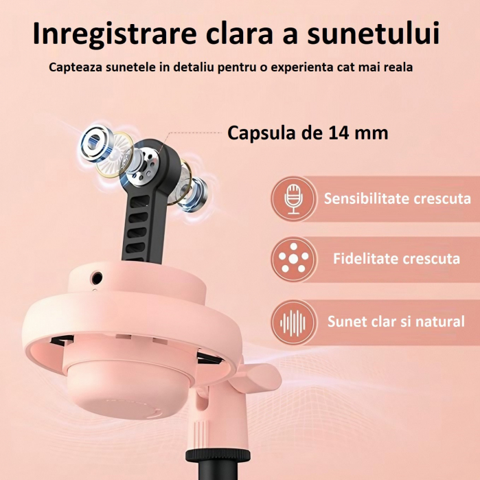 Microfon condensator AxaCube® pentru gaming, inregistrari, streaming, youtube, zoom, reducere zgomot fundal, functie mute, cardioid, lumina RGB, filtru pop, compatibil Windows, MacOS, PS4, PS5, conexi [6]