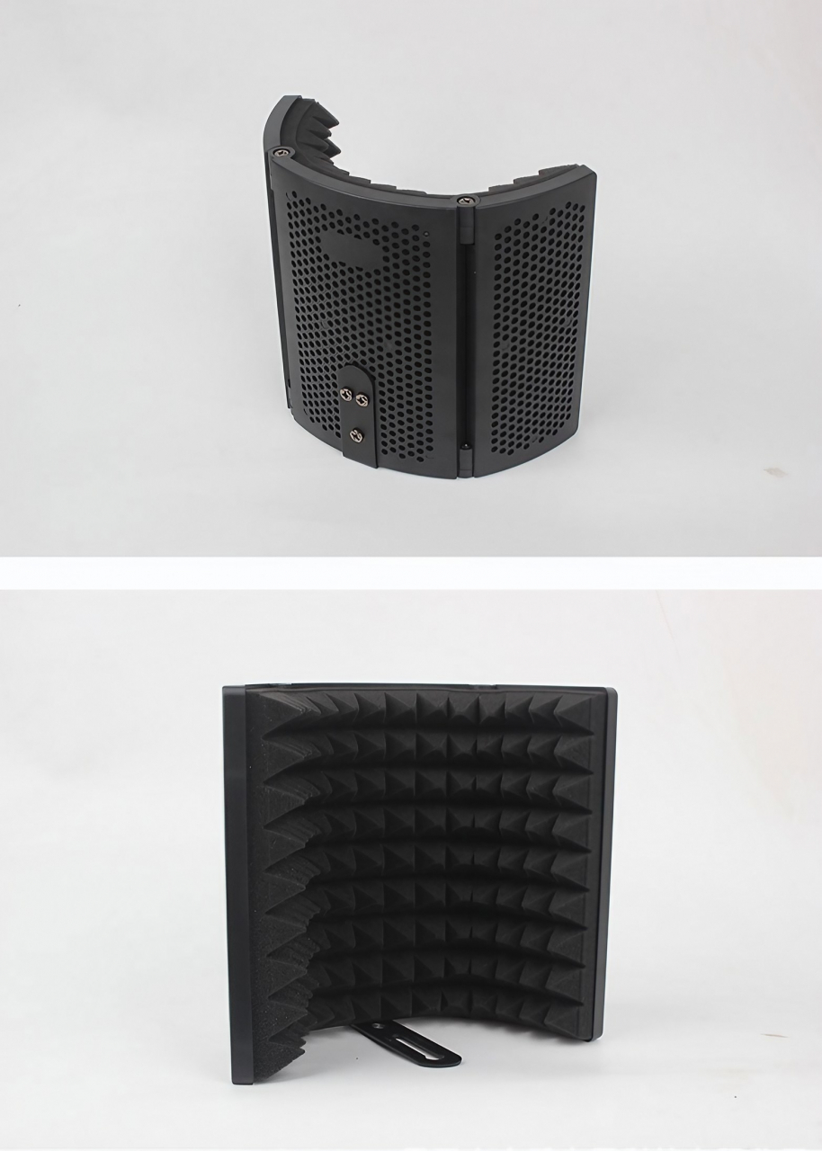 Panou acustic AxaCube pentru microfon, filtru pentru diminuare zgomot extern, burete antifonic, 3 placi reglabile, 28x19 cm [4]