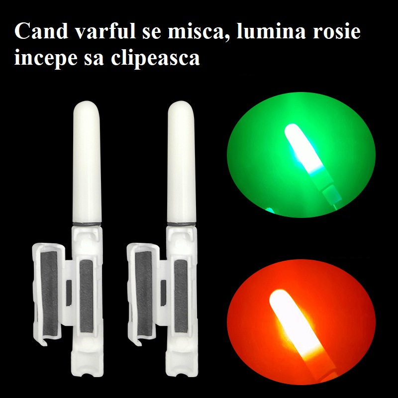 Semnalizator luminos pentru varf lanseta si feeder, lumina LED cu senzor de miscare al trasaturii, baterie CR425 inclus [3]