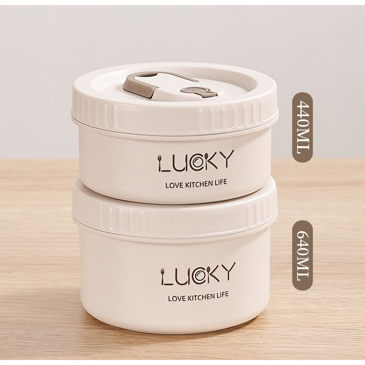 Set 2 caserole cu husa transport, interior otel inoxidabil 304, 440 si 640 ml, compatibile cuptor microunde, bento box [7]