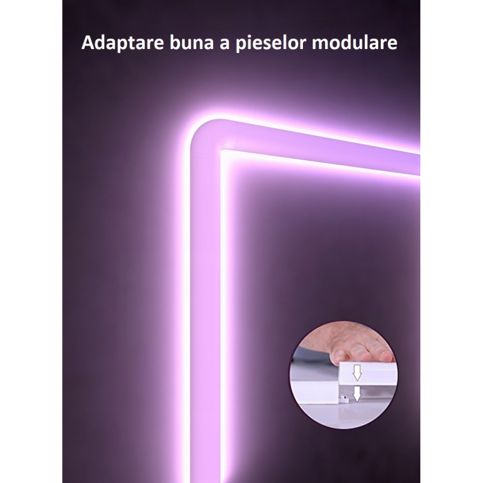 Set 8 buc bara LED RGBIC smart AxaCube®, lumina ambientala, sincronizare sonora, Wi-Fi, compatibil Google assistant si Alexa, control prin aplicatie dedicata si telecomanda [3]