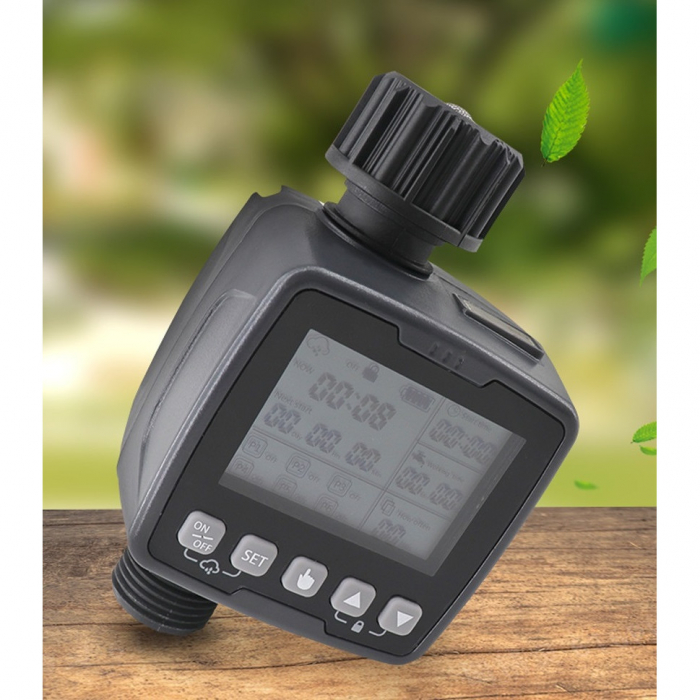Sistem de irigare automat AxaCube pentru gradina, set cu 20 de atomizoare, senzor de ploaie, display LCD, IPX5, fixare la robinet [4]