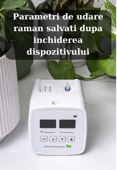 Sistem de irigare automat AxaCube pentru plante, set pentru 15 ghivece, udare prin picurare, temporizator, alimentare prin baterii sau conectare la retea, ideal apartament/casa [3]
