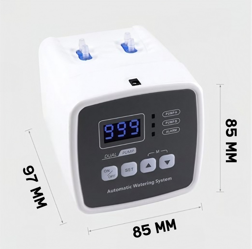 Sistem de irigare automat AxaCube pentru plante, set pentru 20 ghivece, 2 pompe incorporate, udare prin picurare, picuratoare reglabile, temporizator, alimentare prin baterii sau conectare la retea, i [5]