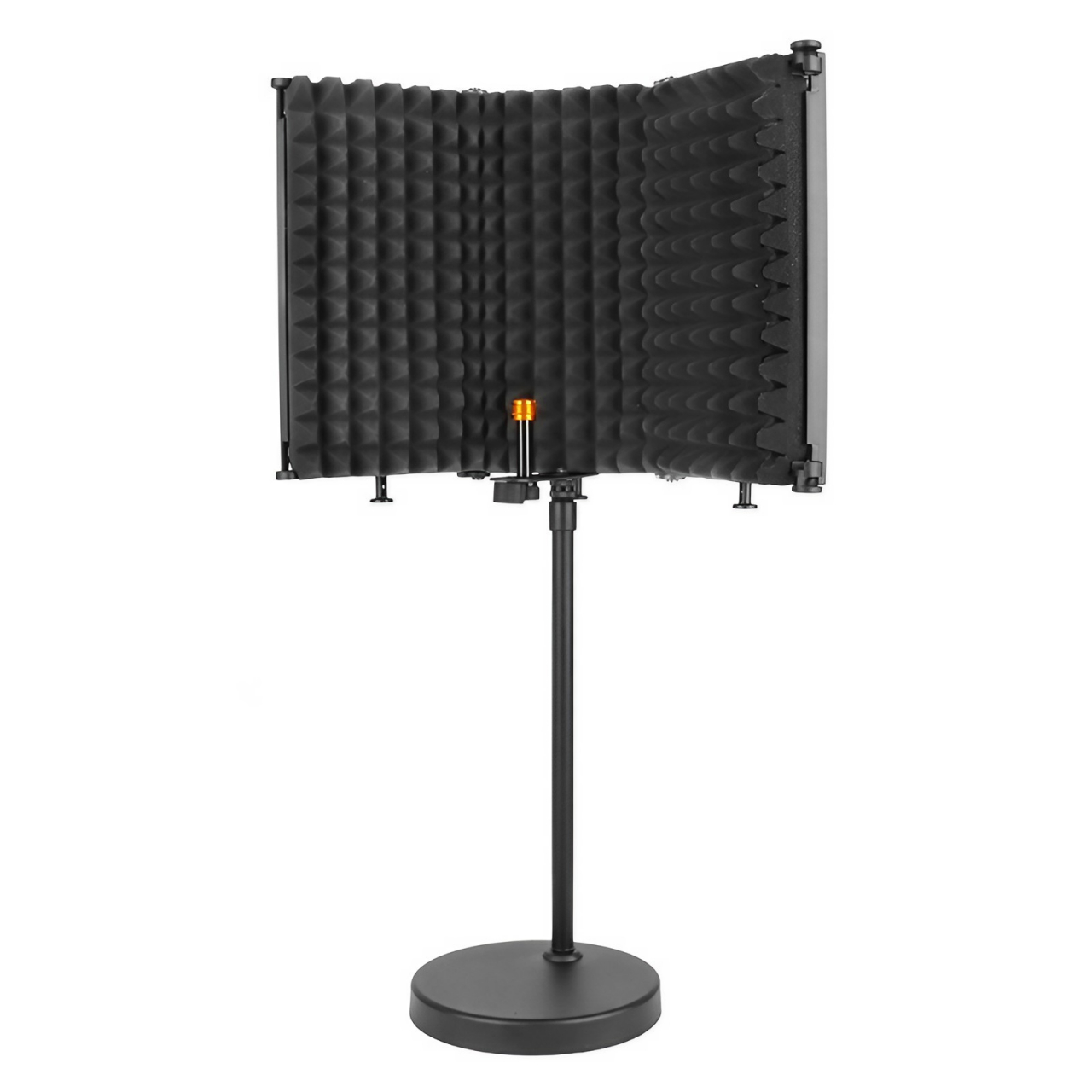 Suport de birou pentru microfon AxaCube® cu panou acustic, anti-ecou, burete antifonic, baza metalica, reglabil, pentru inregistrari, podcast, streaming [1]