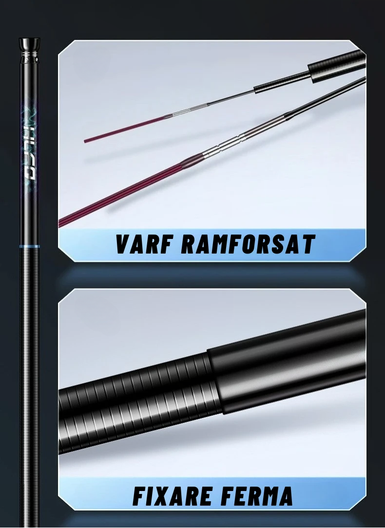 Varga AxaCube® pentru pescuit stationar, 7 metri lungime, 99% carbon 28T, 185 grame, 11 sectiuni, lungime transport 81 cm [6]