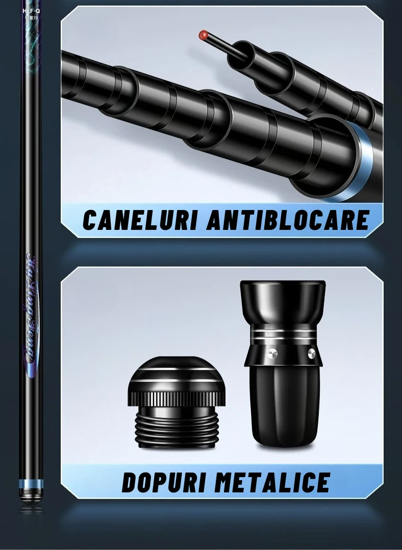 Varga AxaCube® pentru pescuit stationar, 7 metri lungime, 99% carbon 28T, 185 grame, 11 sectiuni, lungime transport 81 cm [7]