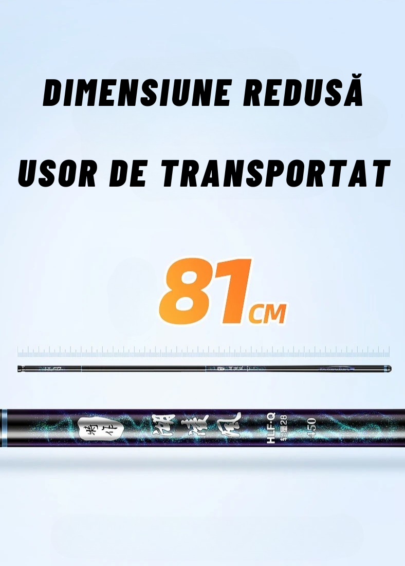 Varga AxaCube® pentru pescuit stationar, 7 metri lungime, 99% carbon 28T, 185 grame, 11 sectiuni, lungime transport 81 cm [4]