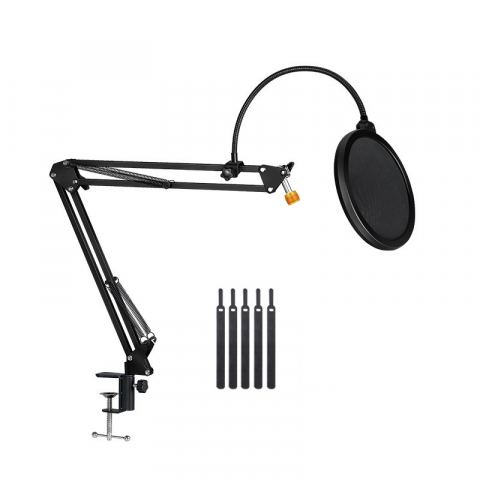 Microfoane - Brat pentru microfon AxaCube®, reglabil, filtru pop, prinderi universale de 3/8 si 5/8, greutate maxim suportata 1.2 kg