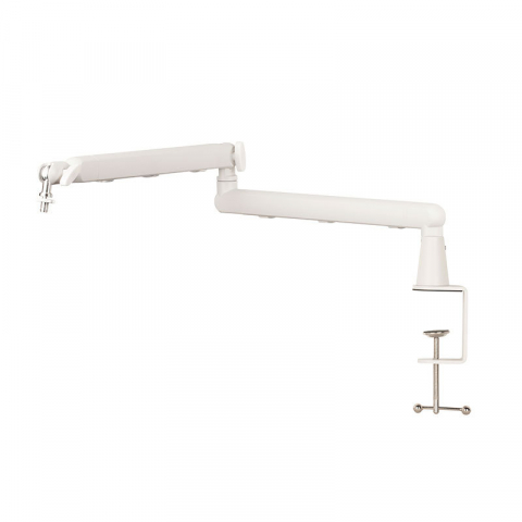 Microfoane - Brat pentru microfon AxaCube®, suport reglabil, rotatie 360°, corp aluminiu, tija de inaltare, cable management, greutate maxim suportata 2kg, alb