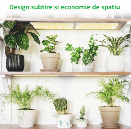 Kit 4 lampi cu lumina pentru cresterea plantelor AxaCube®, 20W, 540 leduri, dimabile, telecomanda pe fir, timer, 30 x 8 cm [6]