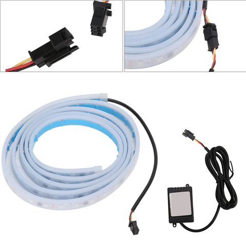 Kit banda led auto AxaCube® cu montare sub capota masinii, RGB, control prin aplicatie dedicata si telecomanda, joc de lumini, rezistenta la apa, 120 cm [5]