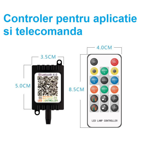 Kit banda led auto AxaCube® cu montare sub capota masinii, RGB, control prin aplicatie dedicata si telecomanda, joc de lumini, rezistenta la apa, 150 cm [11]
