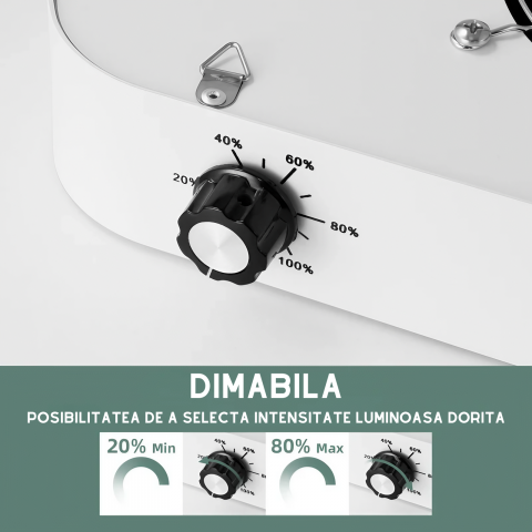 Lampa led AxaCube pentru cresterea plantelor, spectru complet, 588 LED-uri, 100W, dimabila, ventilator racire incorporat, alimentare 100 - 277 V, 31 x 21 x 5 cm [7]
