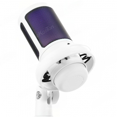 Microfon condensator AxaCube® pentru gaming, inregistrari, streaming, youtube, zoom, reducere zgomot fundal, functie mute, cardioid, lumina RGB, filtru pop, compatibil Windows, MacOS, PS4, PS5, conexi [7]