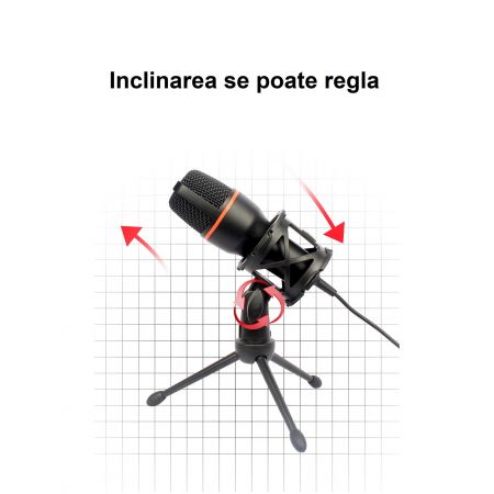 Microfon condensator AxaCube® pentru gaming, streaming, inregistrari, zoom, lumina RGB, cardioid, compatibil Windows, MacOs, conexiune USB [3]
