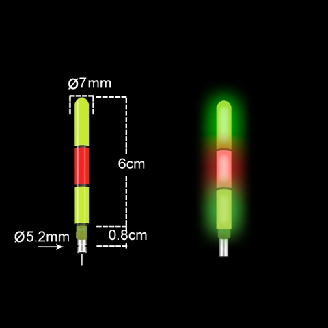 Semnalizator luminos pentru varf lanseta si feeder, lumina verde si rosie, baterie CR425 inclusa [3]
