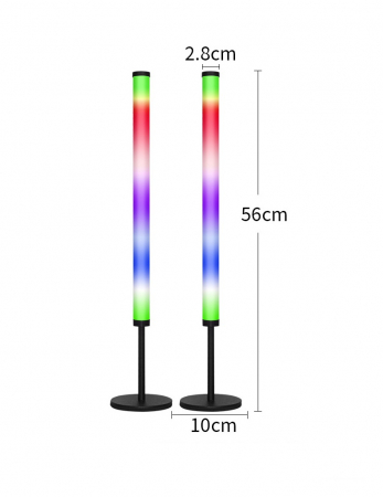 Set 2 lampi led AxaCube® pentru filme si gaming, smart, RGB, lumina ambientala, sincronizare sonora, bluetooth, control prin telecomanda si aplicatie dedicata, conectare usb, 56 cm [6]