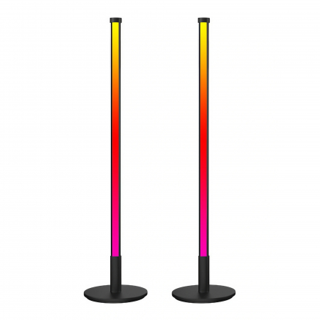 Lampi LED RGB - Set 2 lampi led smart AxaCube® pentru filme, gaming, RGB, lumina ambientala, sincronizare sonora, bluetooth, control prin telecomanda si aplicatie dedicata, conectare usb, 51 cm