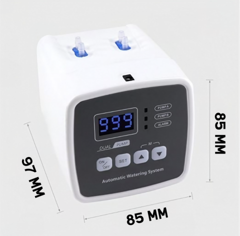 Sistem de irigare automat AxaCube pentru plante, set pentru 20 ghivece, 2 pompe incorporate, udare prin picurare, picuratoare reglabile, temporizator, alimentare prin baterii sau conectare la retea, i [4]