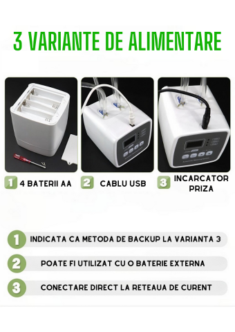 Sistem de irigare automat AxaCube pentru plante, set pentru 20 ghivece, 2 pompe incorporate, udare prin picurare, picuratoare reglabile, temporizator, alimentare prin baterii sau conectare la retea, i [3]