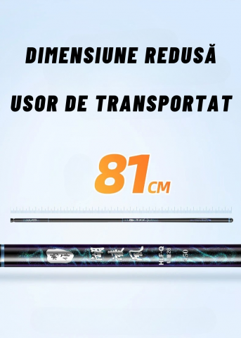 Varga AxaCube® pentru pescuit stationar, 7 metri lungime, 99% carbon 28T, 185 grame, 11 sectiuni, lungime transport 81 cm [3]
