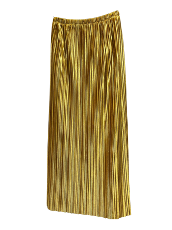 Fuste - Fusta aurie plisata din catifea – eleganta si feminina