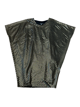 Fuste - Rochie fluture cu dungi aurii,