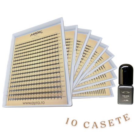 Oferte - SET GENE 10D PREMADE 10 CASETE + 1 ADEZIV
