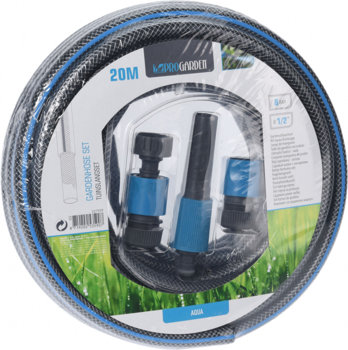 Set furtun de grădină20m, 1/2", cu accesorii de conectare [1]