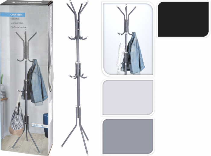 Cuier metalic vertical cu 12 agățători, 175 cm, design modern și stabil [1]