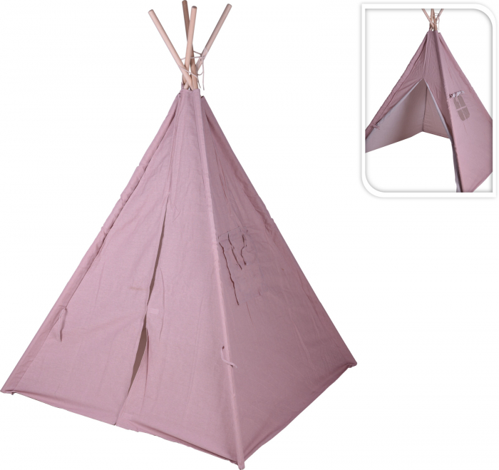 Cort teepee roz pentru copii,Roz [1]