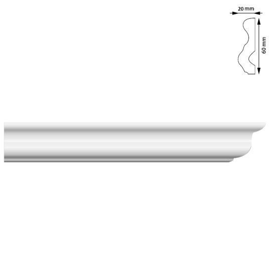 BAGHETA LINII, 60X20 MM, 2 M [1]