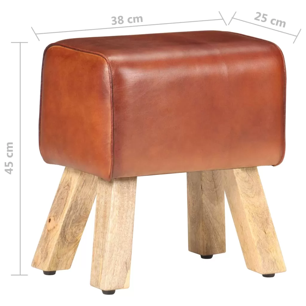 BANCA BOK GIMNASTICA MARO 38 CM PIELE NATURALA/LEMN MASIV MANGO, MARO, 38 CM [6]