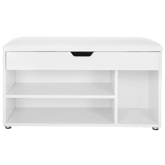 BANCA DEPOZITARE INCALTAMINTE, PANTOFAR PENTRU HOL, VASAGLE, PAL, 3 RAFTURI, ALB, 80X30X44 CM [1]