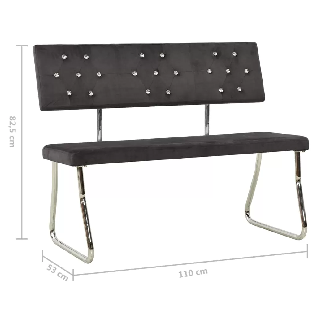 BANCA, GRI ÎNCHIS, 110 X 53 X 82.5 CM [6]