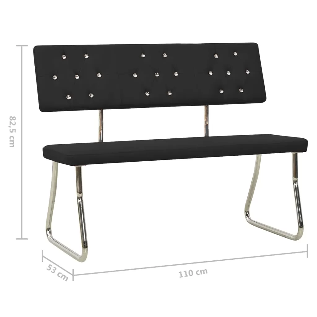 BANCA, NEGRU, 110 X 53 X 82.5 CM [6]