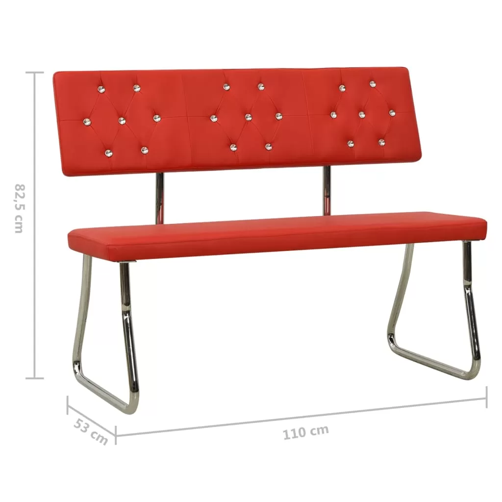 BANCA, ROSU, 110 X 53 X 82.5 CM [6]